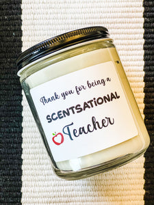 Teacher Appreciation| 8 oz Coconut Wax Candle | Expressions Collection
