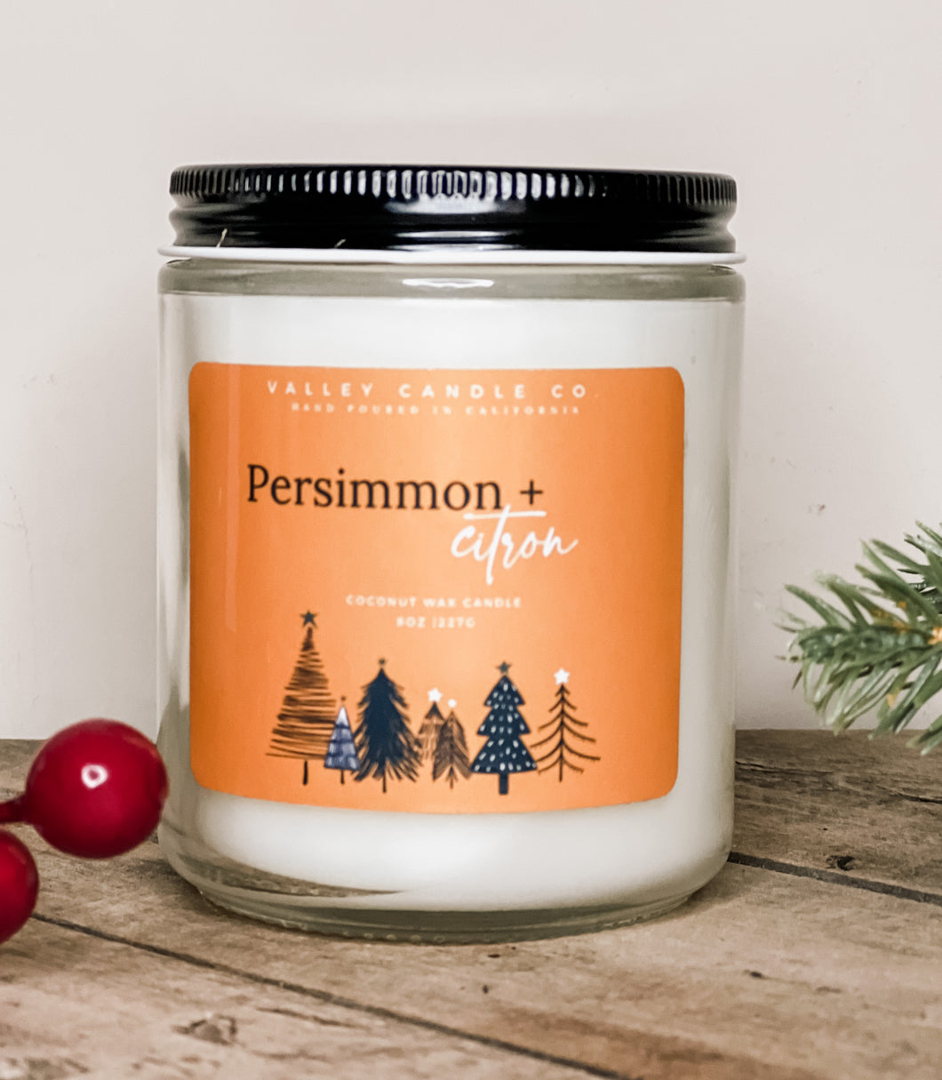 Persimmon + Citron | Coconut Wax Candle | 8 oz