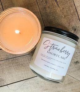 Strawberry Shortcake | Coconut Wax Candle | 8 oz